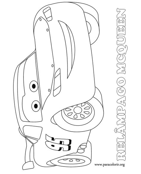 A beautiful picture of the race car Lightning McQueen! He's the main character of the Cars movie! Race Car Coloring Pages, Cars (disney) Party, Car Coloring Pages, Cars Coloring, Cars Coloring Pages, Car Themes, Cars Birthday Parties, Color Magic, Cartoon Coloring Pages