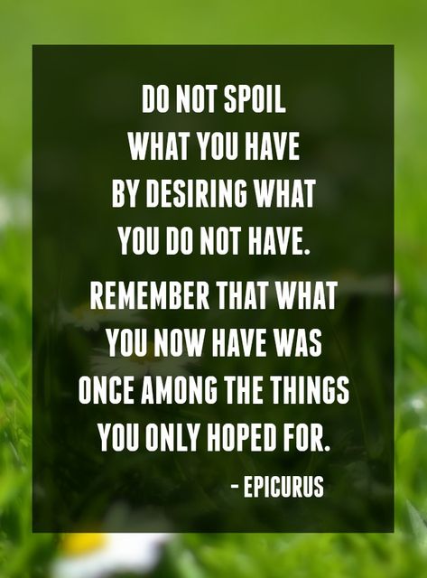 “Do not spoil what you have by desiring what you do not have. Remember that what you now have was once among the things you only hoped for.” - Epicurus #quote #motivationalquotes #inspirational #typography Homemaker Quotes, Budgeting Quotes, Thankful Thoughts, Inspiring Typography, Canna Bulbs, Financial Freedom Quotes, Personal Finance Quotes, Saving Money Quotes, Mind Reading Tricks