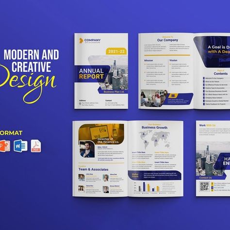 Modern Annual Report Template Corporate Identity Booklet Design Ideas, Creative Booklet, Company Profile Presentation, Product Catalog Template, Annual Report Template, Corporate Template, Booklet Template, Business Brochure Design, Ecommerce Website Template