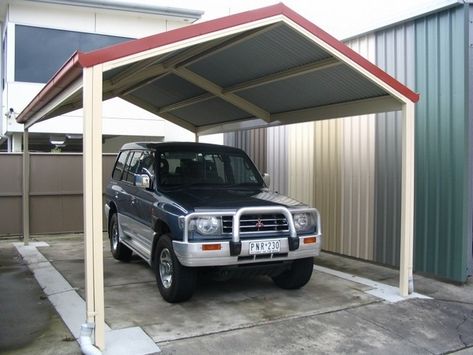 Corrugated Roof, Carport Modern, Portable Carport, Diy Roofing, Metal Beam, Corrugated Roofing, Metal Carports, Carport Garage, No Parking