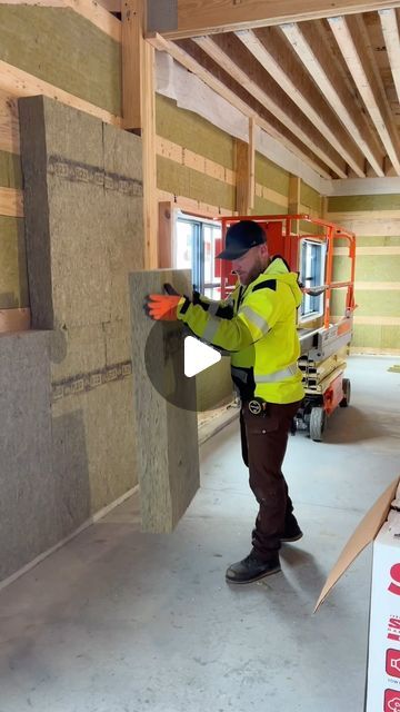 RR Buildings on Instagram: "What started as a fun video ended up really high lighting why this product is perfect for what we do! Stacked 19’ high in an 8’ on center bay requires no fasteners or bracing!! Friction fit comfort batt from Rockwool is great for us and if you haven’t tried it, you’re missing out on a superior product for not a whole lot more money over other options. Here I’m using the R-23 comfort batt to achieve just under an r-30 wall with the addition of the comfortboard." Moving Walls, Types Of Insulation, At Home Gym, Insulation, New Builds, Be Perfect, The Struts, Home Remodeling, Building A House