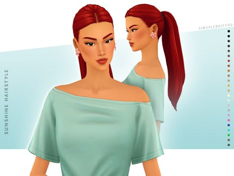 Sims Hair, Sims 4 Mods Clothes, Long Straight Hair, Sims 4 Clothing, The Sims4, Sims 4 Cc, Sims 4 Custom Content, Maxis Match, The Sims Resource