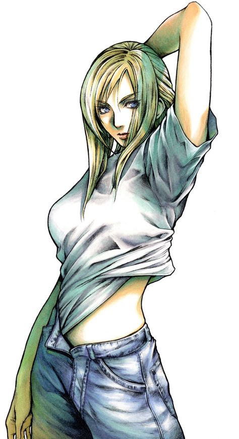 Megan, Spirit of Antagonism, Blade Durandel, as wielded by Peter. Aya Brea, Parasite Eve, Tetsuya Nomura, Survival Horror Game, المملكة العربية السعودية, Game Character, Character Concept, Manga Art, Game Art