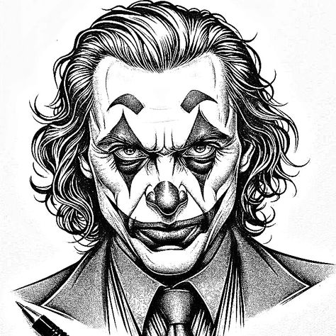 Joker Drawing Sketches Pencil, Joker Side Profile, Joker Tattoo Sketch, Joker Tattoo Stencil, Joker Pencil Drawing, Joker Sketch, Joker Tattoo Design, Joker Drawings, Joker Tattoo