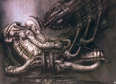 Alien Artist, Prometheus Movie, Hr Giger Art, Giger Alien, Giger Art, H.r. Giger, Alien 1979, Character Design Cartoon, Art Alien