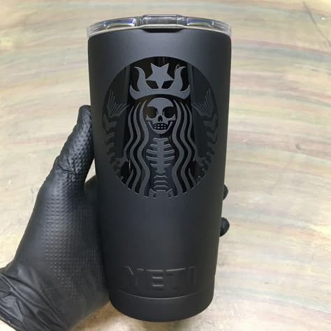 Witchy Mermaid, Yeti Water Bottle, Starbucks Mermaid, Mermaid Tumbler, Tall Mug, Mermaid Siren, Goth Home, Custom Fans, Starbucks Cup