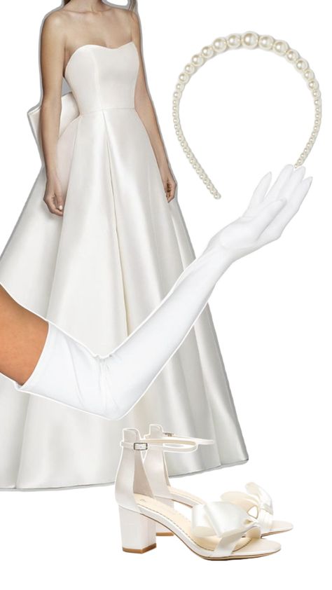 White ball gown, white over the elbow opera gloves, white shoes and pearl necklace. Gloves Dress Outfit, White Gloves Outfit, Ball Gown White, White Ball Gown, Debutante Dresses, Gloves Outfit, Ball Outfit, Gloves Dress, Gloves White