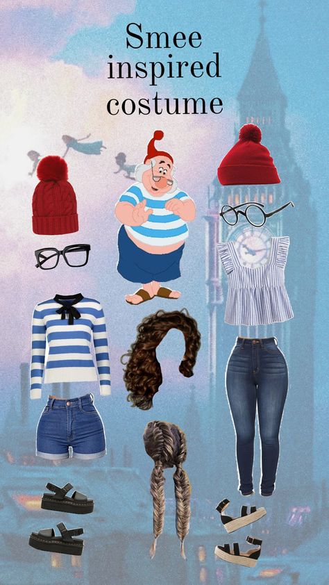 remixed my own with hairstyles Peter Pan Bounding, Peter Pan Disneybound, Smee Costume, Mr Smee, Peter Pan Costumes, Peter Pan Costume, Lost Girl, Peter Pan, Hairstyles