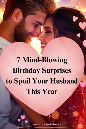 7 Incredibly romantic and sweet birthday surprises that will make your husband's birthday week unforgettable. 29th Birthday Ideas For Him My Husband, Ideas For My Husband Birthday, Simple Birthday Surprise For Husband, 46th Birthday Ideas For Him, Things To Do For His Birthday, Things To Do For Husband Birthday, Birthday Gifts Ideas For Husband, 49th Birthday Ideas For Him, Birthday Ideas For Boyfriend Romantic