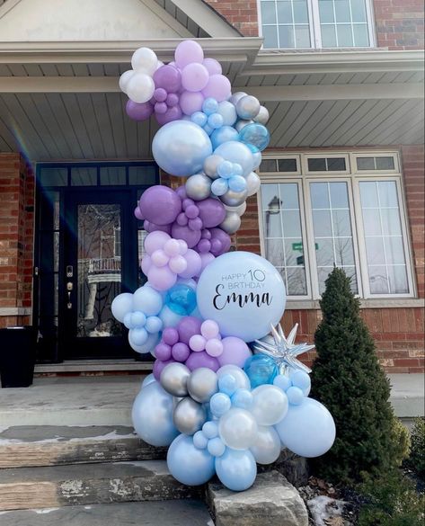 Frozen Party Balloon Garland, Elsa Balloon Garland, Frozen Birthday Balloons, Balloon Elsa, Frozen Balloon Arch, Frozen Balloon Decorations, Frozen Balloon Garland, Frozen Birthday Decorations, Frozen 3rd Birthday