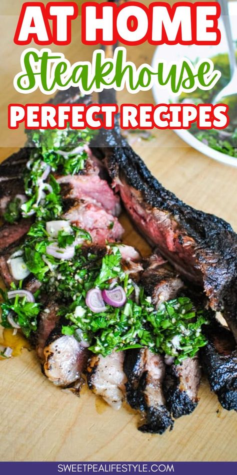 Want to enjoy a steakhouse meal without the restaurant prices? This step-by-step guide will show you how to make a full steakhouse dinner at home! From choosing the right cut of steak to making sides like creamed spinach and roasted potatoes, you’ll have all the tips you need for a delicious, gourmet experience in your own kitchen. Perfect for date nights or entertaining! Date Night Meals At Home, Date Night Meals, Steakhouse Dinner, Easy Dinner Party Recipes, Steakhouse Steak, Meals At Home, Steak Cuts, Dinner Party Menu, Dinner Party Recipes