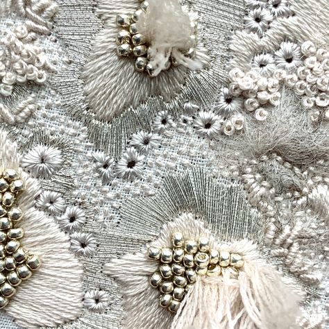 Stitch Studies, 2018 — Jennifer Lamontagne Jennifer Lamontagne, Abstract Embroidery, Hand Beaded Embroidery, Embroidery Stitch, Contemporary Embroidery, Gcse Art, Textured Art, Modern Embroidery, Embroidery Fashion