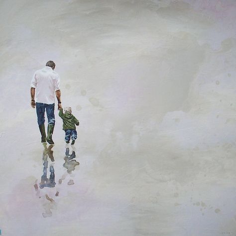 Father Art, Collage Foto, Watercolor Projects, Beach Watercolor, Figure Sketching, Painting People, Watercolor Ideas, Desenho Tattoo, Watercolor Landscape Paintings