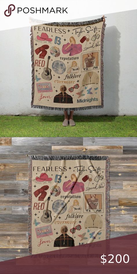 Taylor Swift Eras Tour Collection Woven Tapestry Blanket Tapestry Blanket, Taylor Swift Eras Tour, Taylor Swift Eras, Woven Tapestry, Tapestry Weaving, Eras Tour, Taylor Swift, Swift, Tapestry