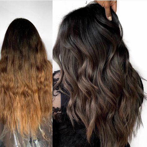 And a secret few ingredients. Get the formula and some color wheel smarts that helped a colorist achieve this correction, and fast. Toner For Brown Hair, Hair Color Images, Brassy Hair, Hair Gloss, Hair Toner, Hair Color Formulas, Gorgeous Hair Color, Color Images, Color Image