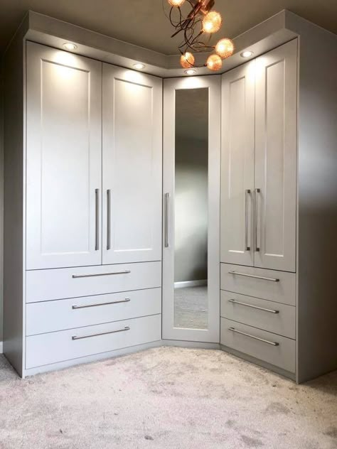 Recently Completed Wardrobe Installations Portfolio by James Kilner Corner Wardrobe Interior Design, Corner Cupboard In Bedroom, Corner Bedroom Wardrobe, Corner Cupboards Bedroom, Wardrobe In Corner, Bedroom Corner Cupboard Designs, Bedroom Wardrobe Corner, Wardrobe For Corner, Corner Wadroob Design Bedroom