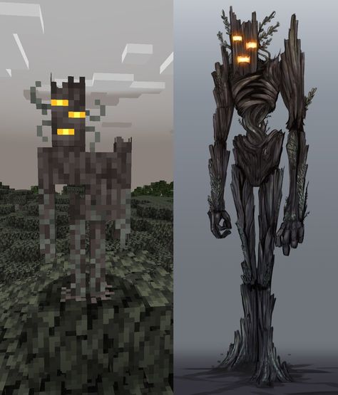 The Creaking Minecraft Art, Wither Storm Art, The Creaking Minecraft, Minecraft Mobs Ideas, Cool Minecraft Skins, Mobs Minecraft, Minecraft Fanart, Warframe Art, Storm Art