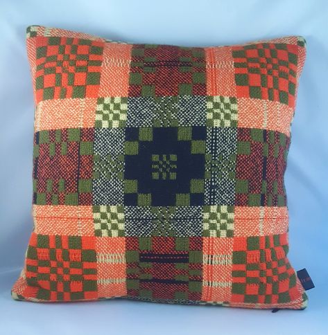 Welsh Tapestry, Welsh Blanket, Tapestry Cushion, Tapestry Blanket, Drawn Thread, Textile Fiber Art, Tapestry Fabric, Black Cushions, Antique Quilt