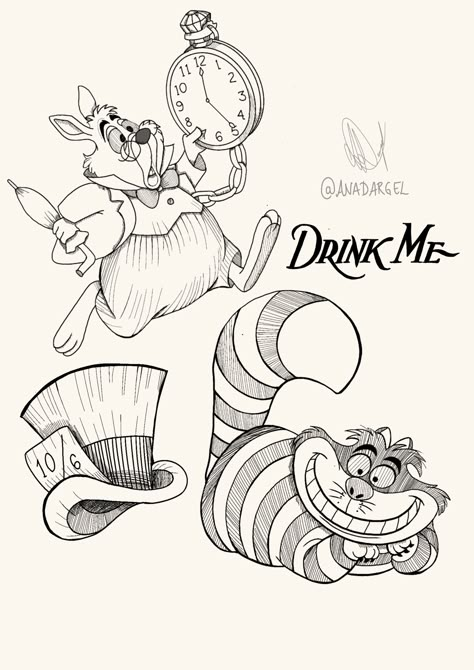 Alice In Wonderland Rabbit Drawing, Alice In Wonderland Tattoo Black, Mad Hatter Tattoo Alice In Wonderland, The White Rabbit Alice In Wonderland, Alice In Wonderland Art Drawing, Mad Hatter Hat Tattoo, Mad Hatter Hat Drawing, Alice In Wonderland Drawing Ideas, Draw Alice In Wonderland