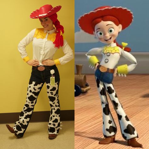 Jessie Toy Story Costume Jesse Halloween Costume, Jessie Toy Story Halloween Costume, Jesse And Woody Costume Couple Diy, Jesse From Toy Story Costume, Jesse Toy Story Costume Diy, Jesse Costume, Jessie Costume Diy, Diy Jessie Costume, Jesse Costume Toy Story