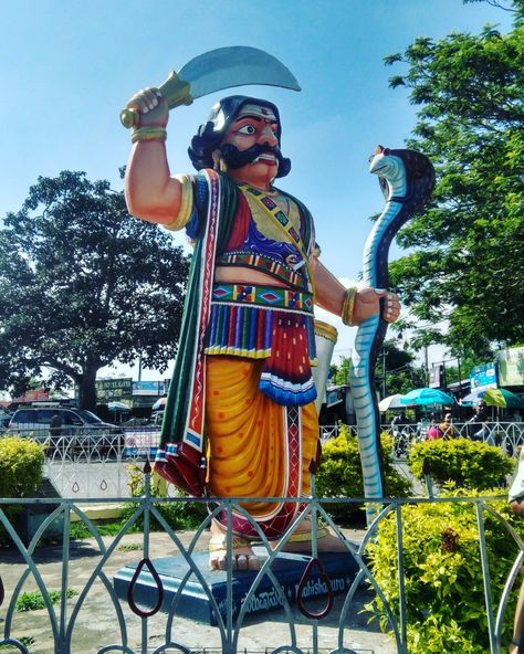 Mahishasura statue. Chamundi Hills. Mysore  #mysore #solotraveling #travelerlife #traveling #travel #weekendtrip #travelphotography #photography Chamundi Hills Mysore, Mysore Palace, Buddha Art Drawing, Design Fonts, Graphic Design Fonts, Beautiful Dresses Short, Ancient India, Buddha Art, Mysore