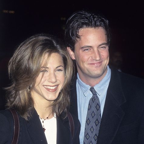 Matthew Perry and Jennifer Aniston in 1995, shortly before their greatest triumph as actors. Friends Behind The Scenes, Rachel Greene, 6 Friends, Rachel Chandler, Jeniffer Aniston, Diane Sawyer, Friends Scenes, Jen Aniston, Friends Cast