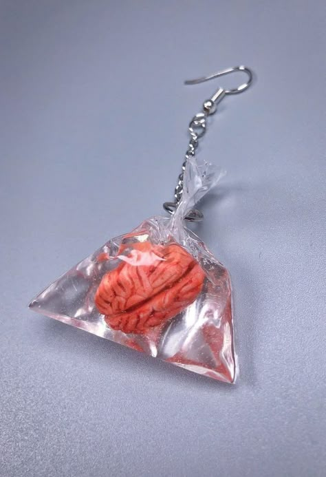 Anatomical Brain, Biology Jewelry, Lesbian Earrings, Nails Grunge, Bag Necklace, Weird Jewelry, Quirky Earrings, Funky Earrings, Unusual Earrings