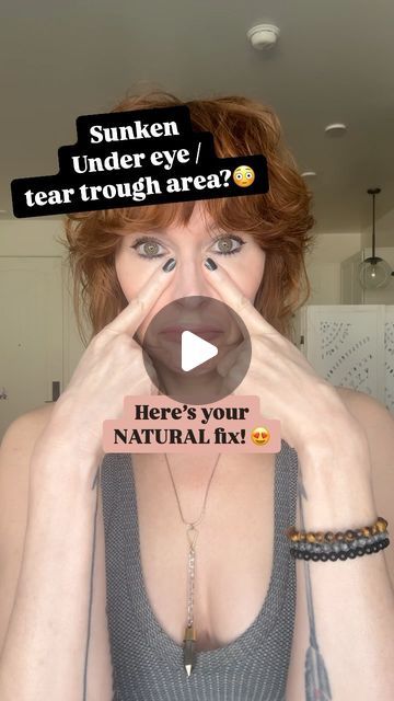 Your Age Better Guide 🔥😍 on Instagram: "Sunken eyes🫣? Here’s your FREE fix! Comment ✨FILL✨ to get my undereye tear trough-filling Face HIIT Eye  Rescue Session! 😍 You can keep this video workout and myofascial release forever - I’ll send it to your messages here now💌

#womenover40 #nonsurgicalfacelift #faceworkout #naturalskin #women #eyecare" Tear Trough Remedy Natural, Sunken Eyes Remedy, Sunken Eyes Makeup, Face Massage Anti Aging, Facial Exercise, Sunken Eyes, Improve Myself, Eye Massage, Tear Trough