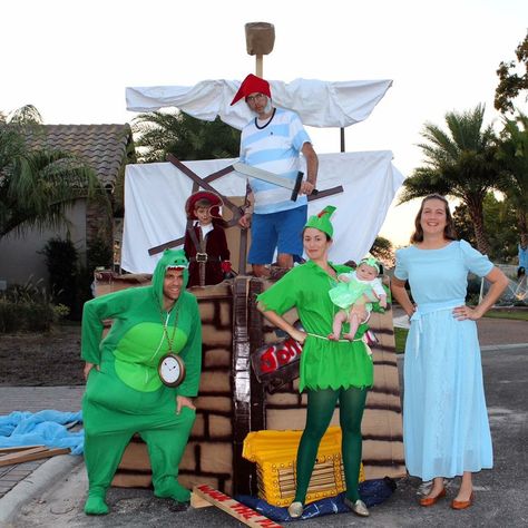 Trunk Or Treat Ideas For Cars Peter Pan, Neverland Trunk Or Treat, Never Land Trunk Or Treat, Peter Pan Parade Float, Peter Pan Themed Trunk Or Treat, Tinkerbell Trunk Or Treat Ideas, Peter Pan Truck Or Treat, Trunk Or Treat Peterpan, Peter Pan Float Parade