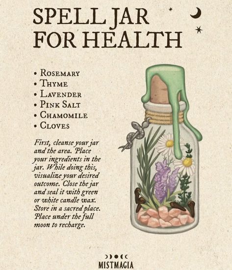 Herb Jars Witchcraft, Hoodoo Jar Spells, Herbal Spell Jars, Herbs For Spell Jars, Spell Jars For Health, Teeth In Witchcraft, Herb Spell Jars, Jar Spell Recipes, The Spell Shop Book