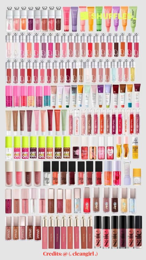 Lippies 💕🌸💘🌷🎀 Makeup Routine Guide, Preppy Makeup, Preppy Skincare, Essence Makeup, Makeup Order, Makeup Bag Essentials, Sephora Skin Care, Lip Gloss Collection, Preppy Things