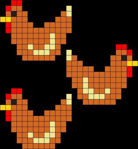 Three French Hens Cross Stitch Patterns Chickens, Hen Cross Stitch, Cross Stitch Chicken Pattern, Chicken Bead Pattern, Perler Beads Square, Knit Chicken Hat Pattern, Chicken Knitting Pattern, Chicken Cross Stitch Patterns, Animal Bead Patterns