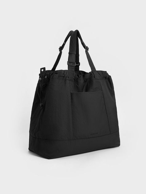 Terra Nylon Reversible Tote Bag, Noir, hi-res Reversible Bag, Reversible Tote Bag, Reversible Tote, Bags Shop, Charles Keith, Big Bags, Womens Tote, The Trend, Womens Tote Bags