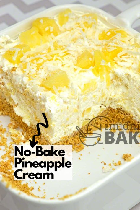 Pineapple Whip Cream Dessert, Pineapple And Cream Cheese Desserts, No Bake Pineapple Desserts Easy, Deserts With Crushed Pineapple, Pineapple Lasagna, Fresh Pineapple Desserts Easy, Desserts With Cream Cheese And Cool Whip, Pineapple Deserts Easy, Pineapple Pudding With Vanilla Wafers