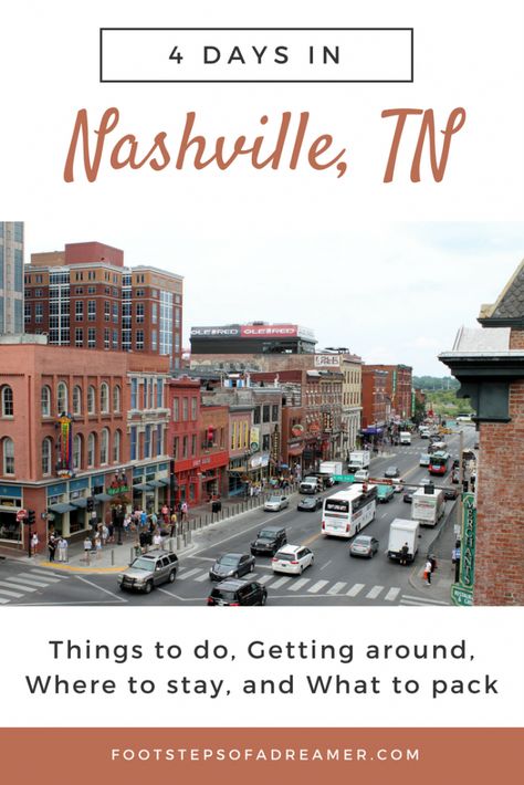 4 Days In Nashville: Trip Itinerary and Visitor's Guide | Footsteps of a Dreamer 4 Days In Nashville, 4 Day Nashville Itinerary, Nashville Itinerary Travel Guide, Nashville Itinerary, Weekend In Nashville, Nashville Vacation, Budget Travel Destinations, Tennessee Travel, Nashville Trip