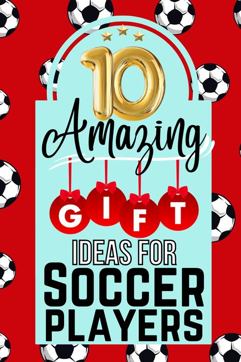 These are the BEST gift ideas for soccer players in 2022! Give a gift they'll adore with one of these presents. #GiftGuide #Soccer #Gift #Teens #Christmas #WishList Soccer Senior Gifts High Schools, End Of The Season Soccer Gifts, Senior Gift Ideas Soccer, End Of Season Soccer Gifts For Players, Christmas Gifts For Soccer Players, Soccer Christmas Gifts, Gift Ideas For Soccer Players, End Of Season Gifts For Players, Soccer Christmas Party