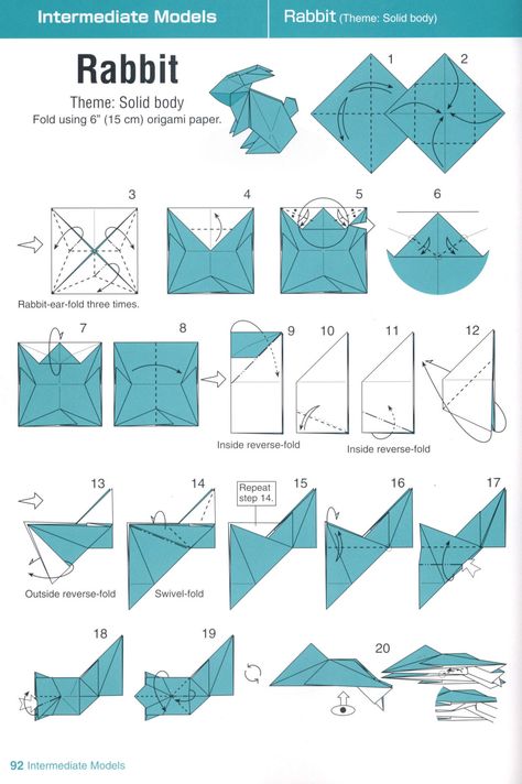 A wanderer's wonderland — To the Moon bunny origami instructions by Jun... Bunny Origami, Dragon Origami, Origami Rabbit, Origami Yoda, Origami Star Box, Origami Step By Step, Origami Diagrams, Tutorial Origami, Origami For Beginners