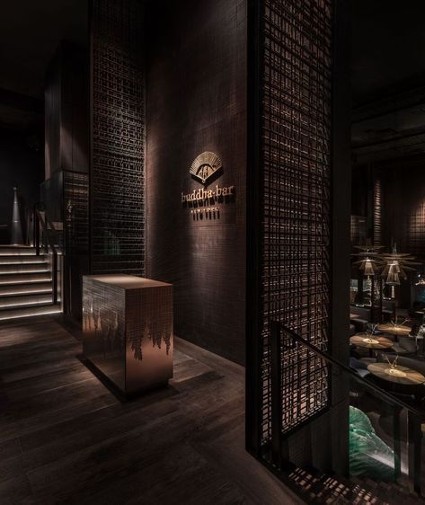 Asian Restaurant Interior Design, Modern Chinese Restaurant, Chinese Bar, Luxury Restaurant Interior, Buddha Bar, Reception Desk Design, Nightclub Design, Modern Asian, Luxury Restaurant