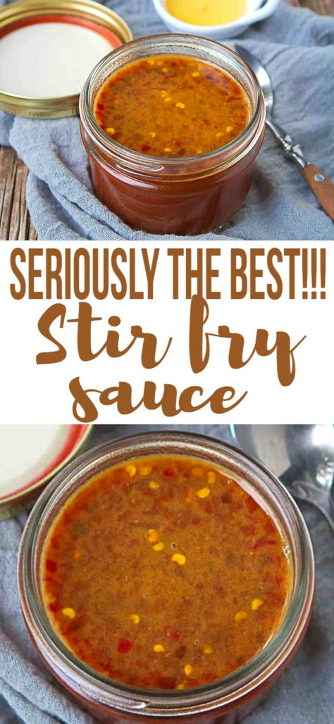 Wok Sauce, Fry Sauce Recipe, Stir Fry Sauce Easy, Homemade Stir Fry Sauce, Stir Fry Sauce Recipe, Recipe Sauce, Homemade Stir Fry, Asian Sauce, Fry Sauce