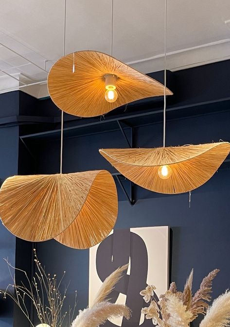 Lights Boho, Rattan Lamps, Diy Suspension, Apartment Lighting, Rattan Pendant Lights, The Shade Store, Luminaire Vintage, Interior Design Presentation, Rattan Lamp