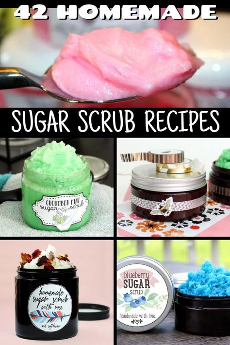 Learn how to make your own homemade sugar scrub recipes for the body. These homemade sugar scrub recipes are perfect for your natural skin care routine. Sugar Scrub Homemade Recipe, Homemade Scrubs, Easy Sugar Scrub, Homemade Sugar Scrub, Diy Sugar Scrub Recipe, Salt Scrubs, Recipes Learn, Problem Skin, Sugar Scrub Homemade