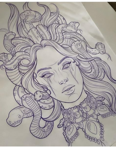 Medusa Tattoo Design, Medusa Art, Goddess Tattoo, Tattoo Zeichnungen, Medusa Tattoo, Greek Tattoos, Leg Tattoos Women, Tattoo Design Book, Tattoo Art Drawings