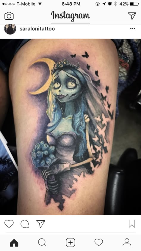 Corpse Bride Butterfly Tattoo, Corpse Bride Butterfly, Blue Moon Tattoo, Corpse Bride Tattoo, Pixie Tattoo, Bride Tattoo, Tim Burton Tattoo, Jack Tattoo, Tim Burton Corpse Bride