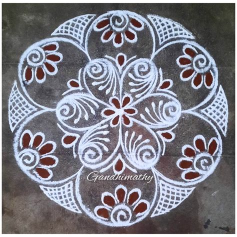 Red And White Rangoli Designs, Rongali Design, Rangoli Designs For Competition, Easy Rangoli Designs Videos, Very Easy Rangoli Designs, Rangoli Designs Photos, Rangoli Designs Simple Diwali, Simple Kolam, Easy Rangoli Designs Diwali