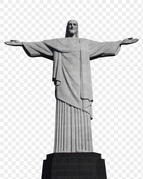 Christ The Redeemer Tattoo, Rio Statue, Statue Png, Brazil Poster, Brazil Jersey, Jesus Christ Statue, Statue Design, Christ The Redeemer Statue, Photo Elements