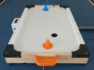 DIY Low Cost Air Hockey Table : 27 Steps (with Pictures) - Instructables Hockey Diy, Hockey Table, Air Hockey Table, Air Hockey, Digital Fabrication, Pvc Fittings, Hockey Games, Table Diy, Acrylic Panels