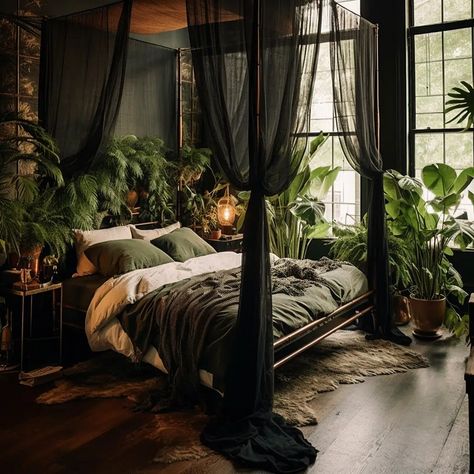 Twilight Canopy Dark Cozy Bedroom Idea Romantic Image Main Dark Cozy Bedroom Ideas, Dark Romantic Bedroom, Cottagecore Bedroom Ideas, Dark Cozy Bedroom, Goth Bedroom, Bedroom Ideas Romantic, Cozy Bedroom Ideas, Romantic Bedroom Decor, Dark Bedroom