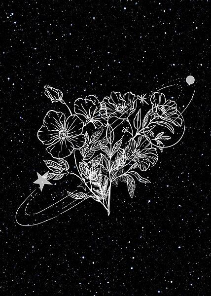 Planet With Flowers Tattoo, Planets And Flowers Tattoo, Flower Space Tattoo, Space Flowers Tattoo, Flower And Space Tattoo, Floral Space Tattoo, Space Flower Tattoo, Celestial Flowers, Spaceship Tattoo