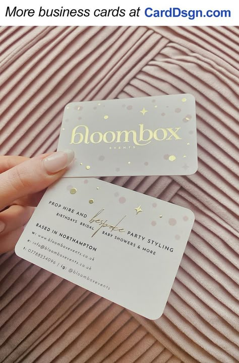 Event Planner Business Card Ideas, Event Business Cards Design, Stationary Business Logo, Party Planner Business Names, Event Planning Names Ideas, Brand Party Ideas, Event Business Names, Business Card Beauty Salon, Event Styling Business