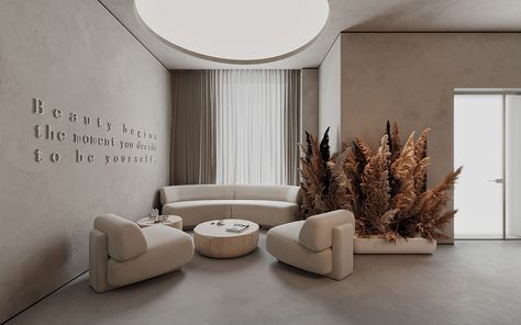 Salon Beauty :: Behance Waiting Room Design Spa, Luxury Beauty Salon Design, Beauty Salon Decor Luxury, Aesthetic Beauty Salon, Beauty Salon Aesthetic, Waiting Room Design, Spa Luxe, Dental Office Design Interiors, Spa Room Decor